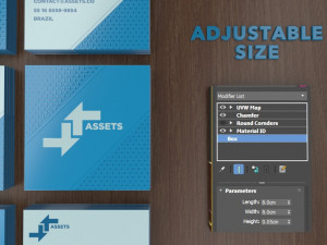 business card mockups Model 3D