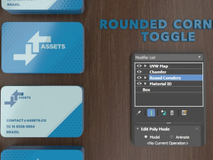 business card mockups Model 3D