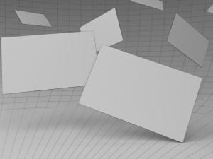 business card mockups Model 3D