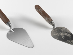cement spatula dirty and clean 3D Model