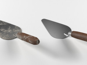 cement spatula dirty and clean Modello 3D