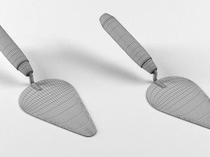 cement spatula dirty and clean Modello 3D