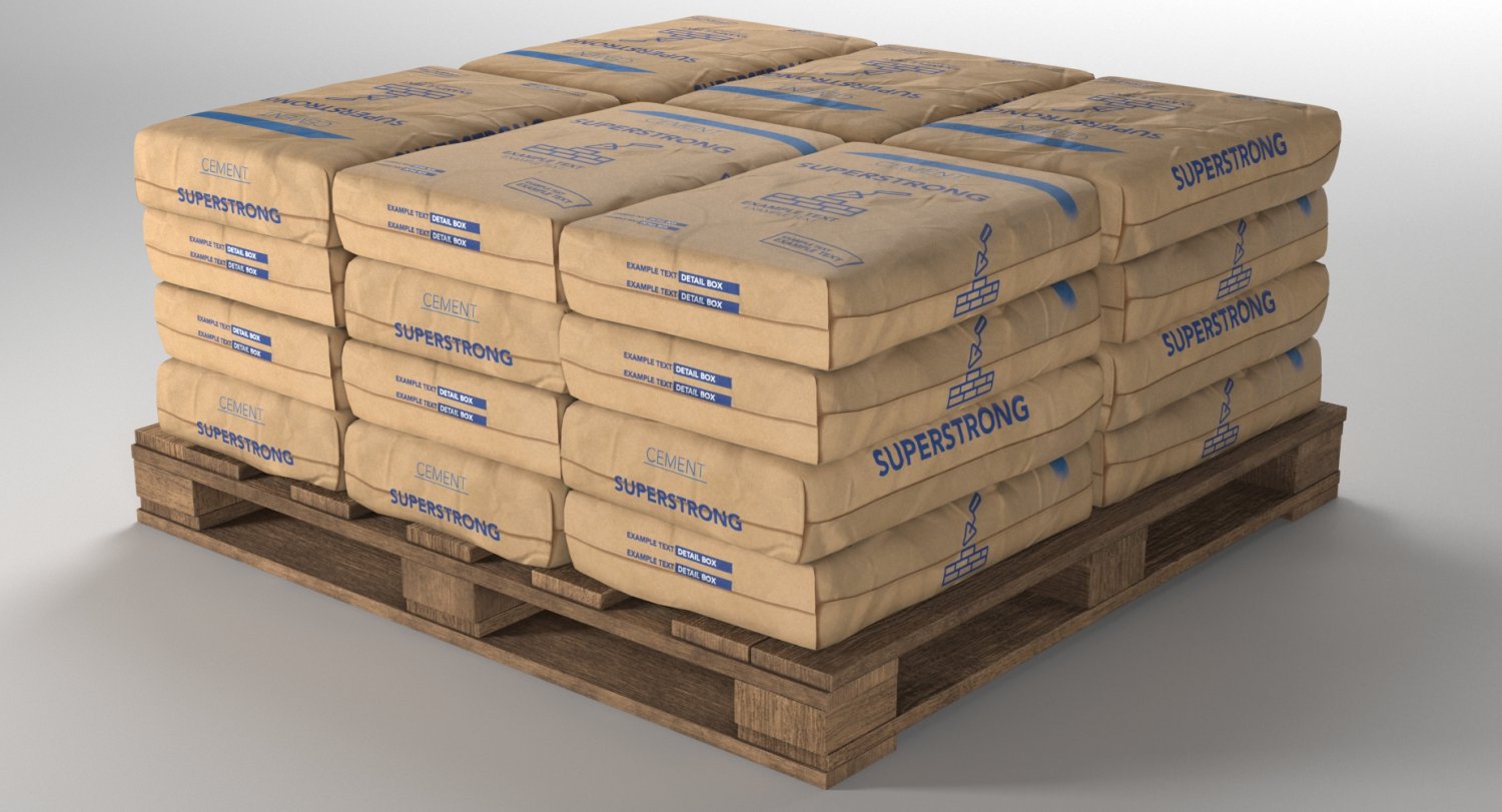 Cement Bag 3d Model In Parts 3dexport