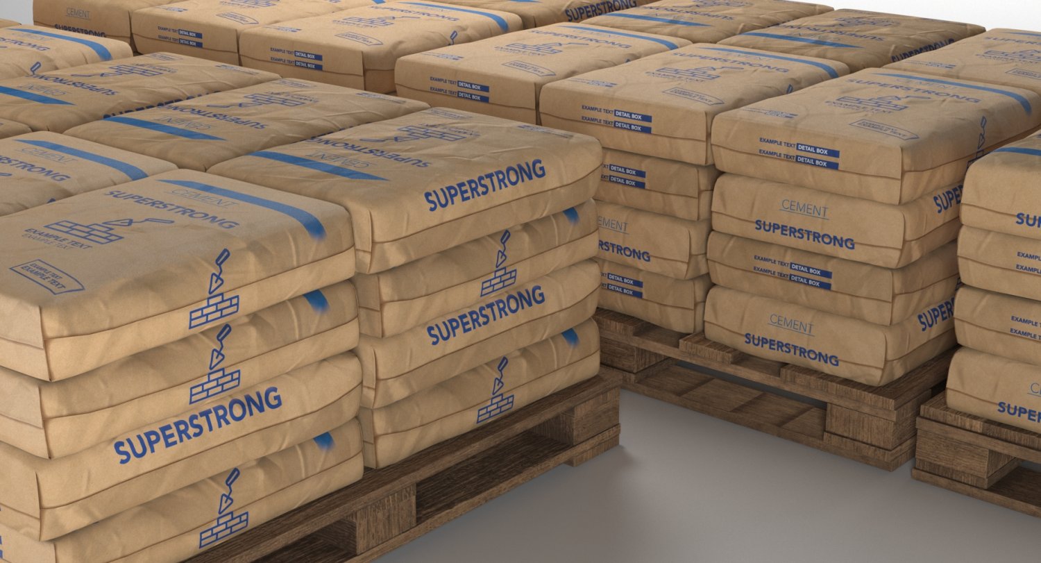 Cement Bag 3d Model In Parts 3dexport