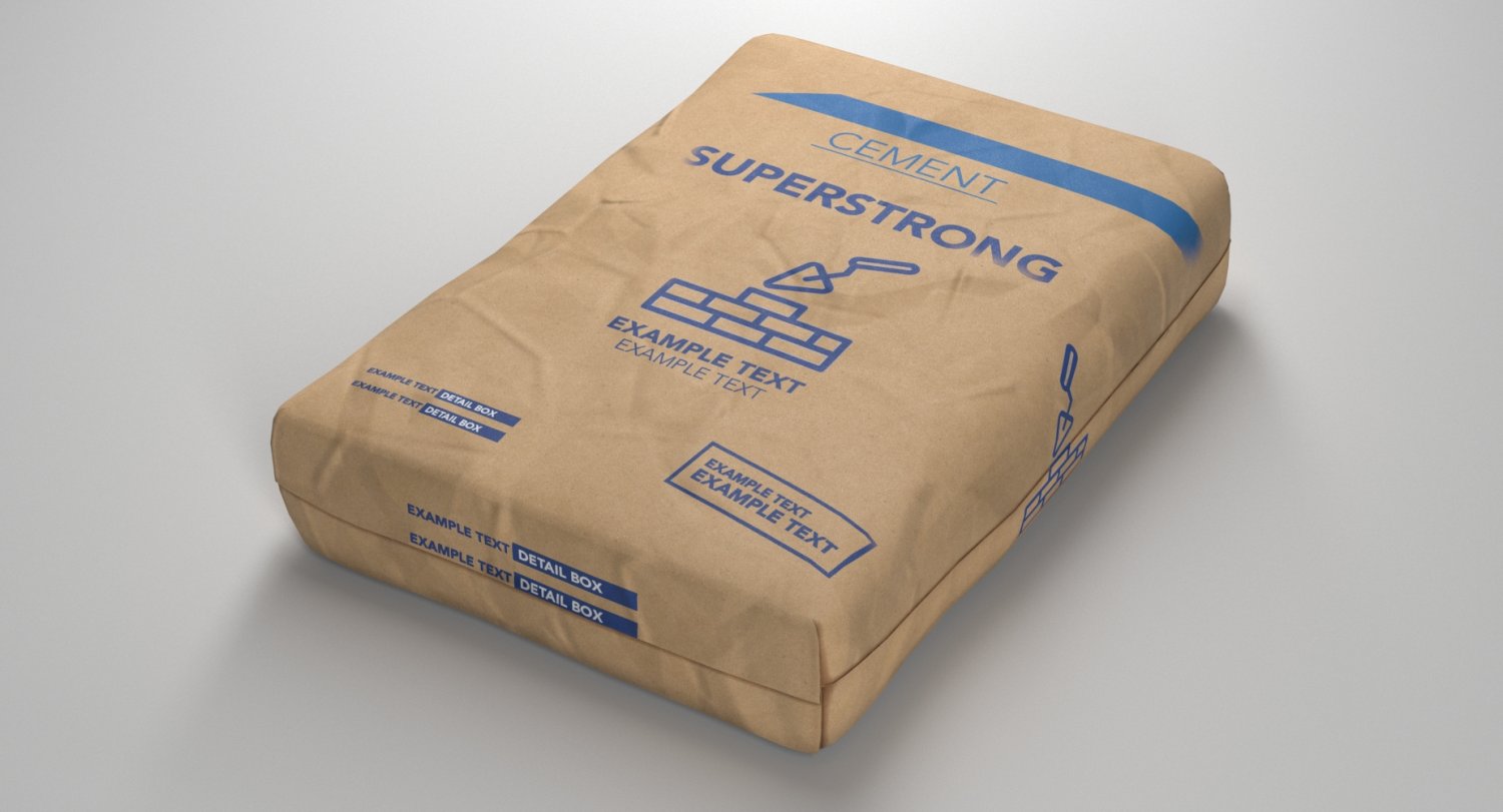 Download Cement Bag 3d Model In Parts 3dexport
