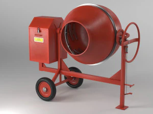 cement mixer dirty and clean 3D Model