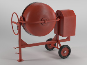 cement mixer dirty and clean 3D-Modell