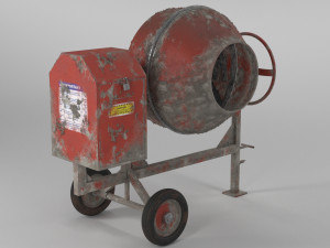 cement mixer dirty and clean 3D-Modell
