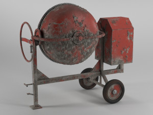 cement mixer dirty and clean 3D-Modell