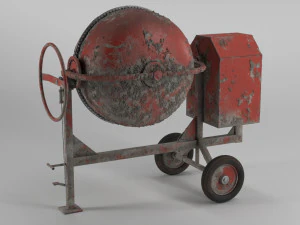 cement mixer dirty and clean 3D Model