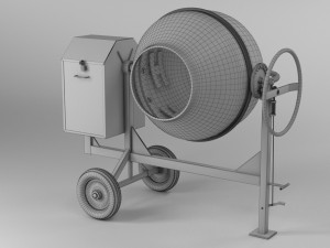 cement mixer dirty and clean 3D-Modell