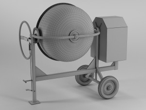 cement mixer dirty and clean 3D-Modell