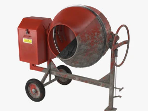 cement mixer dirty and clean 3D Model