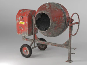 水泥搅拌机又脏又干净 3D 模型