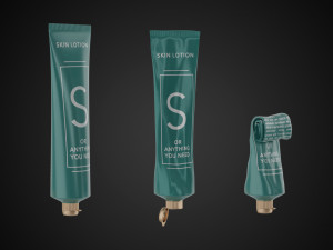 tube container full empty and crumpled 3D Model