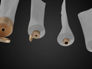 tube container full empty and crumpled 3D Model