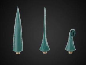 tube container full empty and crumpled 3D Model