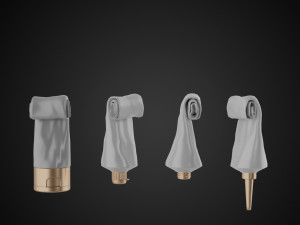 tube container full empty and crumpled 3D Model