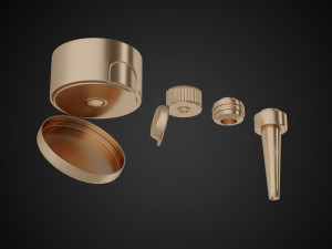tube container full empty and crumpled 3D Model