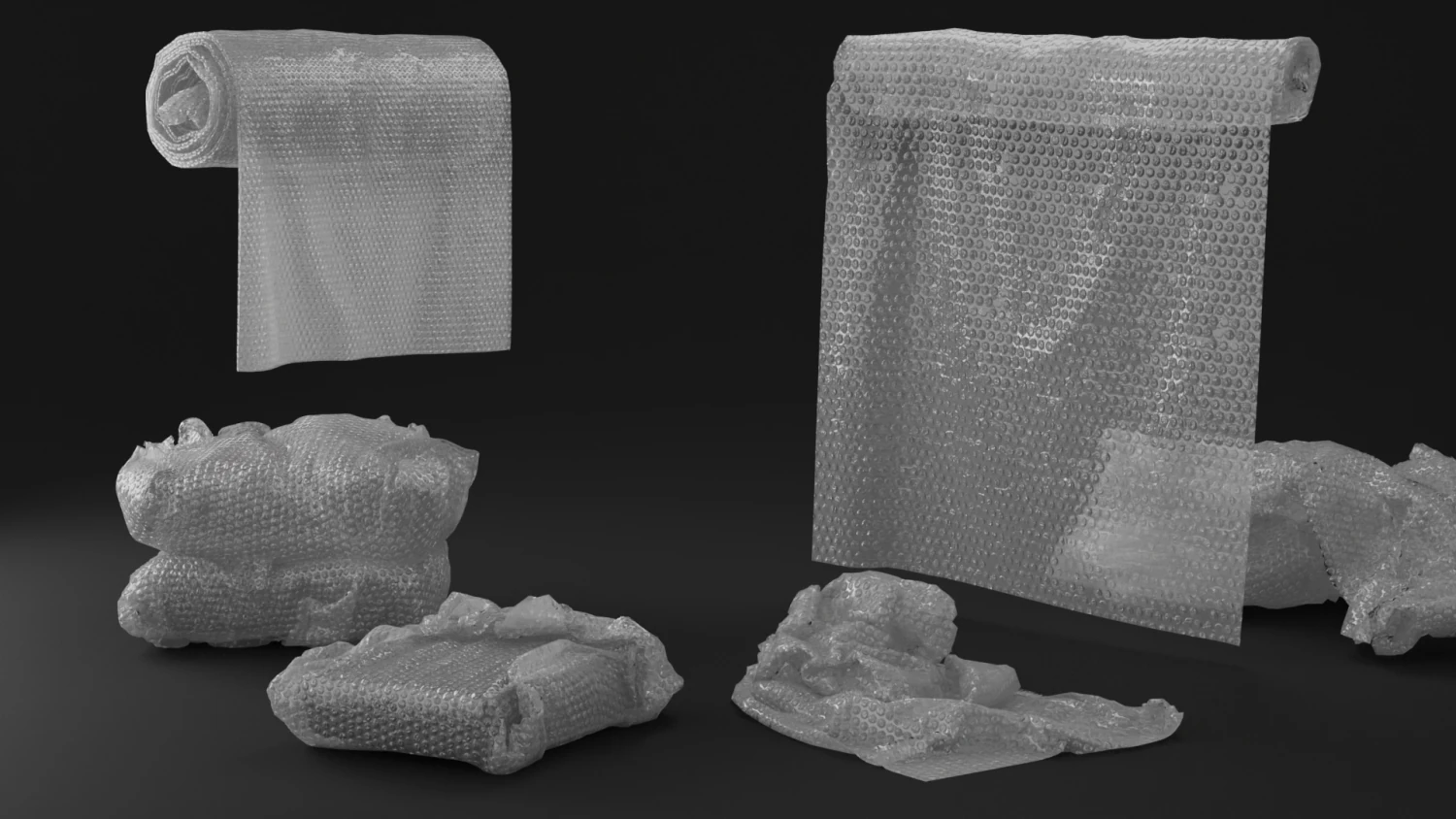 bubble wrap objects 3D Model .c4d .max .obj .3ds .fbx .stl .blend 