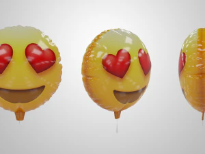 emoji balloons pack 3D Model