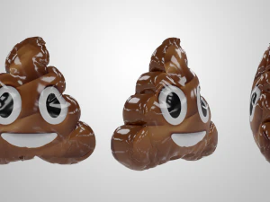 emoji balloons pack 3D Model