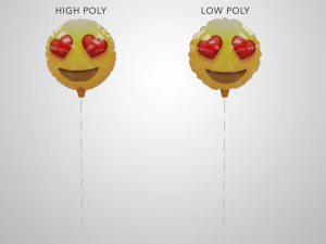 emoji balloons pack 3D Model