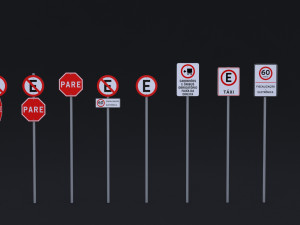 brazilian traffic assets 3D Model