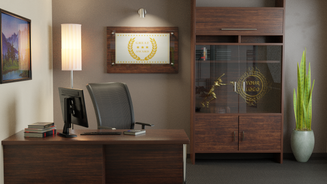 office scene 3D Model .c4d .max .obj .3ds .fbx .stl .blend 