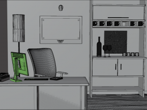 office scene 3D Model