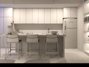 Apartman sahnesi 3D Model