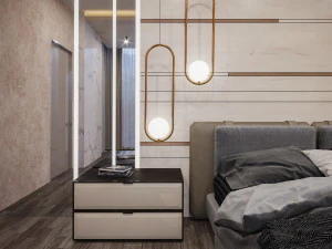 escena interior del dormitorio Modelo 3D