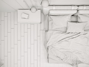 bedroom interior scene Modello 3D