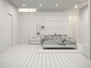 bedroom interior scene Modello 3D