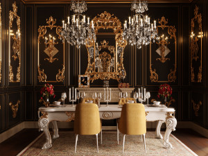 classic dining room 3D Model