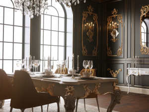 classic dining room Modèle 3D