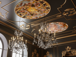 classic dining room Modèle 3D