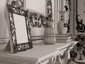 classic dining room Modèle 3D