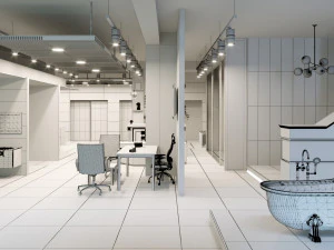 showroom interior scene 01 3D Model