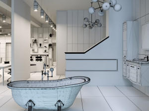 showroom interior scene 01 3D Model