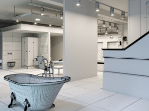 showroom interior scene 01 3D Model