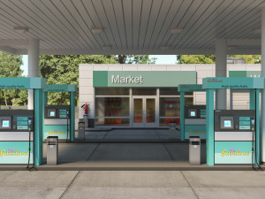 the gasoline gas station 3D मॉडल