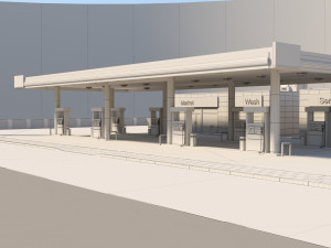 the gasoline gas station 3D मॉडल