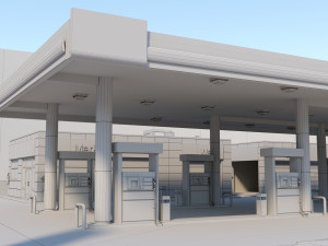 the gasoline gas station 3D मॉडल