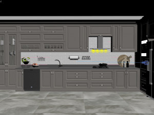 リアルなキッチンシーン 01 3Dモデル