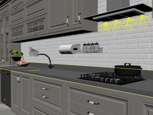 リアルなキッチンシーン 01 3Dモデル