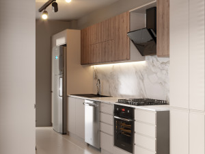 modern kitchen scene 3D Model