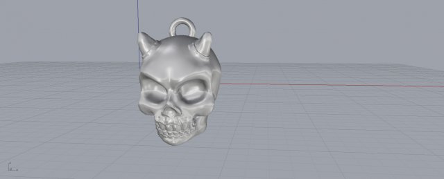 skull pendant 3D 프린트 모델 .c4d .max .obj .3ds .fbx .stl .blend
