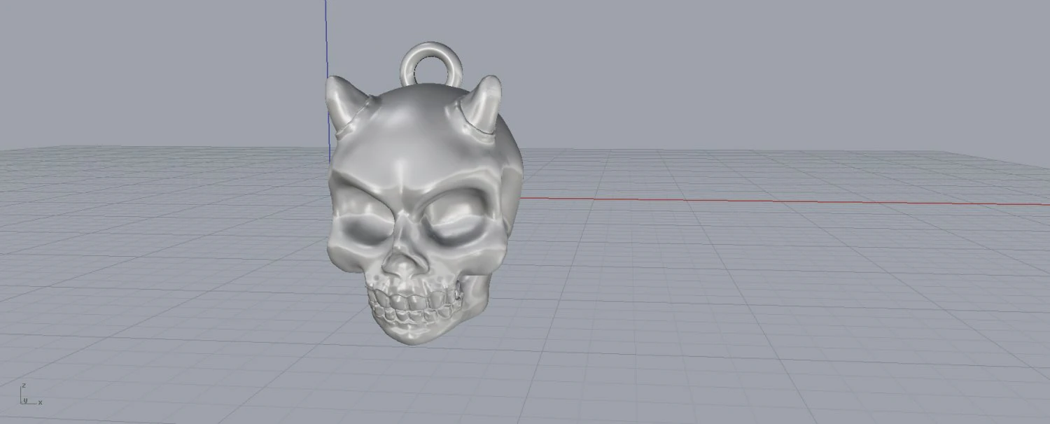 skull pendant 3D Print Model .c4d .max .obj .3ds .fbx .stl .blend