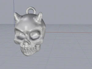 ciondolo con teschio Modello di stampa 3D